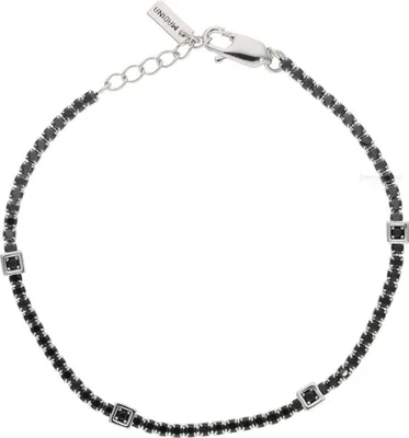 Produktbild von Mabina Damen Armband 925 Silber mit Zirkonia 533821 Schwarz, 21 cm