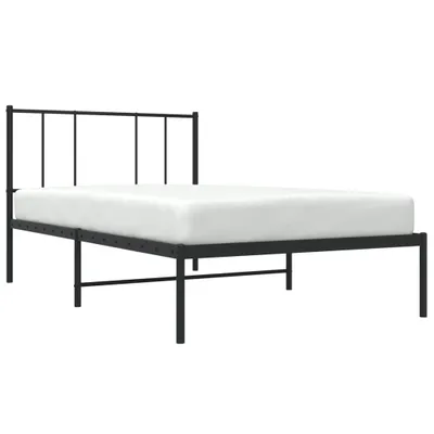 Obrázek produktu pro vidaXL Postel s čelem kovová černá 100x200 cm