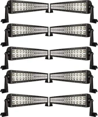 Produktbild von Greenmigo 10 X 120W Led Arbeitsscheinwerfer Light Bar Arbeitslicht Flood Zusatzscheinwerfer 60 Grad Kaltweiß 6000-6500K 12-24V 10800lm Wasserdicht IP67