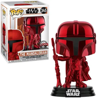 Image de Star Wars - The Mandalorian (rouge rouille chromé) Édition spéciale 345 - Funko Pop! - Figurine en vinyle
