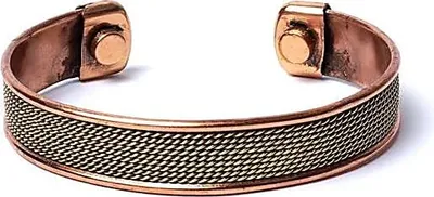 Zdjęcie produktu dla Bransoletka Miedziana Lina Motyw Magnetyczna - ±6,5cm Opakowanie 2 szt
