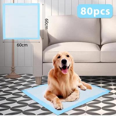 Produktbild von Vigevee 80 Stück Hundeunterlagen 60x60 cm Welpen Pipi Pads Einweg Trainingsunterlagen