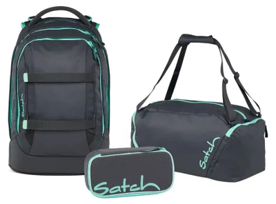 Produktbild von Satch, Schulrucksack-Set PACK Mint Phantom 3-teilig, ab 5. Klasse