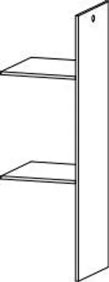 Produktbild von Rauch Inneneinteilung Texline Leinenoptik naturfarben, mit 2 Fachböden, für 90 cm oder 112,5 cm Elementbreite