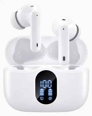 Productafbeelding van Siltcon® Bluetooth Oordopjes - Noise Cancelling ANC+ENC - Bluetooth 5.3 - Universeel - Wit