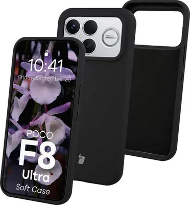 Produktbild von Silikon Handyhülle für Xiaomi POCO F8 Ultra, Bizon Soft Case, Schwarz