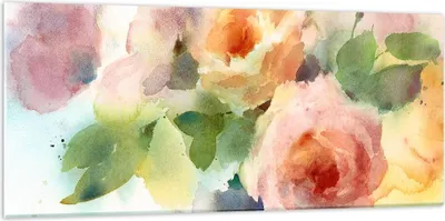 Produktbild von Bilder auf glas - Rose Blume Garten - 120x50cm - Glasbilder - Wandbilder - Kunstdruck - zum Aufhängen bereit - Wanddekoration aus Glas - Glas Bilder - Wandbild auf Glas - Einteilig - GAB120x50-3910
