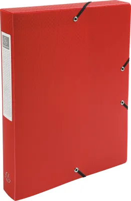 Image de Exacompta 8x Boite de Classement Exabox Dos 40mm PP 7/10e OPAK A4 Rouge 59785E