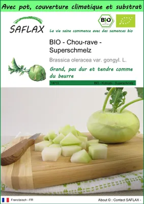 Image de SAFLAX Garden to go -- Chou-rave - Superschmelz - 20 graines - Brassica