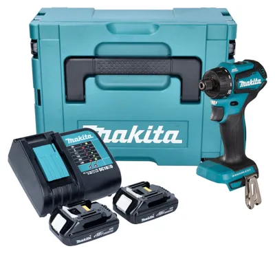 Produktbild von Makita DDF 083 SYJ Akku Bohrschrauber 18 V 40 Nm 1/4'' Brushless + 2x Akku 1,5 Ah + Ladegerät + Makpac