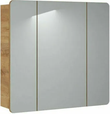 Produktbild von Badmöbel Set ARUBA-WEISS/EICHE-S 80 Badmöbel Set / Spiegelschrank