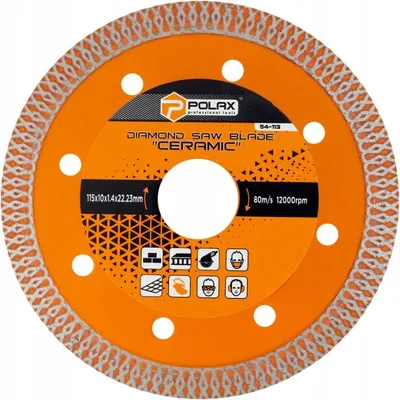 Image de Disque à tronçonner diamanté pour carrelage Ceramic 115x10x1,4x22,23 mm Polax