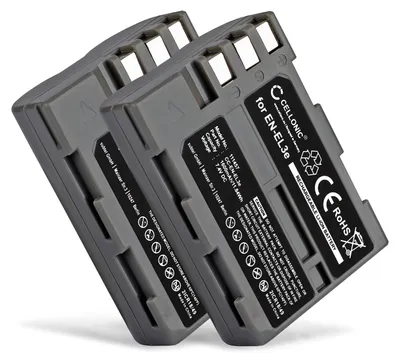 Immagine prodotto di CELLONIC 2x Batteria compatibile con Nikon D700, D90, D300, D200, EN-EL3e
