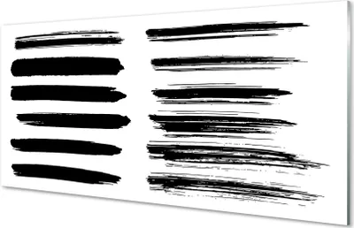 Produktbild von Glasbilder 100x50 Wandkunst Pinselstriche