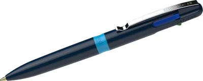 Produktbild von Kugelschreiber 4-Farb Take4 M dunkelblau schwarz/rot/blau/grün Packung mit 10 Stück
