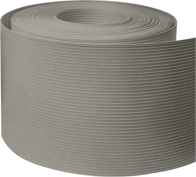Produktbild von FORTENA Zaun Sichtschutzstreifen aus hochwertigem Polypropylen - 26m lang, 19cm hoch, Dunkelgrau, mit gerippter Oberfläche, idealer Sichtschutz für Gartenzaun, Doppelstabmattenzaun.