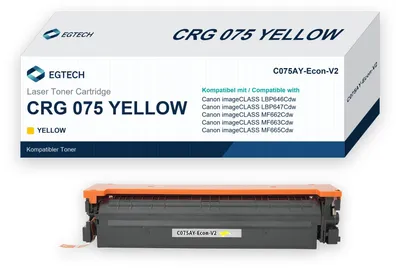 Produktbild von Toner kompatibel mit Canon CRG 075 Yellow Gelb imageCLASS LBP646Cdw LBP647Cdw