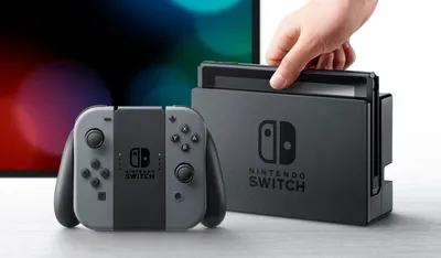 Produktbild von Nintendo Switch Heimkonsole Spielkonsole Handheld - Zustand: Gut Grau 32GB V2