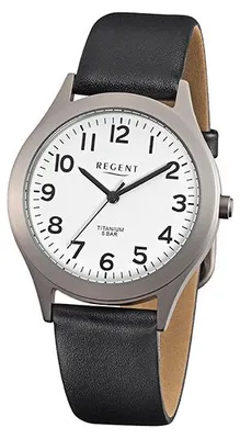 Produktbild von Regent Herrenarmbanduhr Titan 1320.90.19 Leder F842