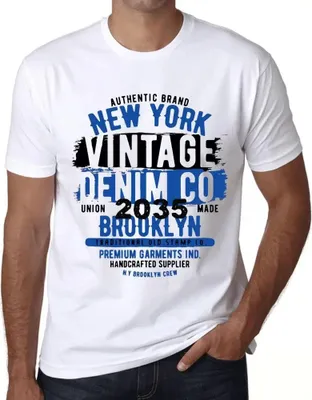 Produktbild von Herren Grafik T-Shirt New York im Jahr 2035 – New York 2035 – Öko-Verantwortlich Vintage Jahrgang Kurzarm Lustige Druck Geburtstag Geschenk