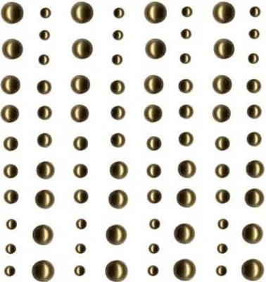 Image de 80 perles adhésives or clair