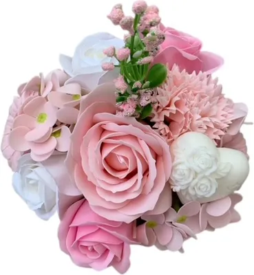 Produktbild von Seifenstrauß aus Seifen und Seifenblumen Romance