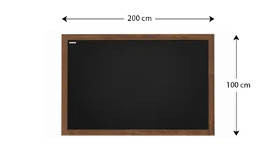 Obrázek produktu pro Tabule černá křídová v dřevěném rámu 200x100 cm