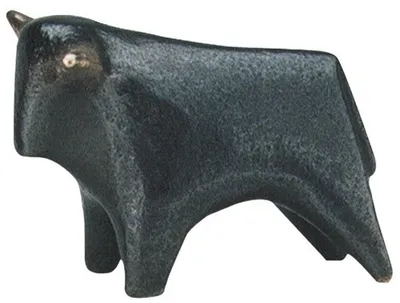 Produktbild von Bronzeskulptur Bulle 5 x 9 cm, patiniert