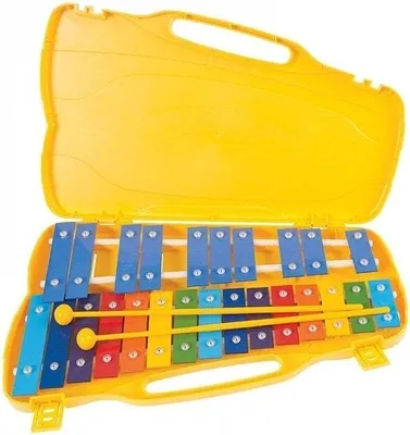 Image de PP World Glockenspiel 25 notes Touches en métal coloré