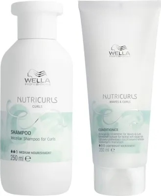 Produktbild von Wella Professionals Nutricurls Set - Shampoo 250 ml + Conditioner 200 ml