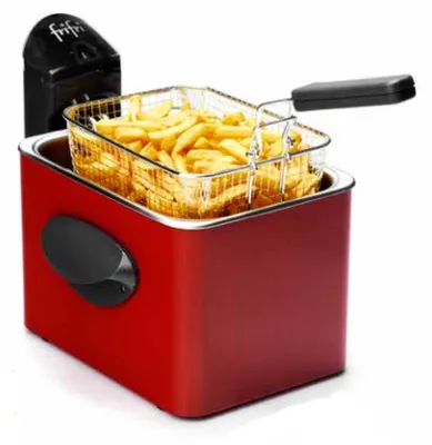 Produktbild von Frifri 1905R, 3,5 l, 1 kg, Einzelbild, Schwarz, Rot, 3200 W, 280 mm