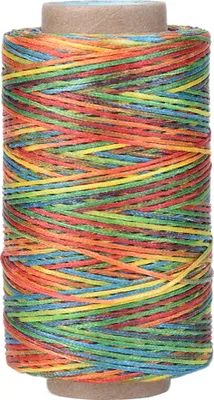 Produktbild von 250 Meter 150D Lederhandwerk flach Nähfäden Handnähte Wach (farbenfroh)