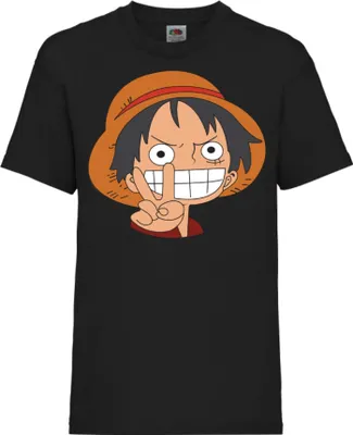 Immagine prodotto di Maglietta per bambini One Manga Piece Anime 03 Strawhat, 7-8 Jahr - 128 , Noir