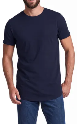 Produktbild von Mivaro Herren T-Shirt extra lang Dunkelblau XXL - Longshirt aus Baumwolle mit Rundhals, langer Schnitt in Überlänge, Regular Fit, Größen S bis 5XL