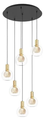 Productafbeelding van Design hanglamp Terque zwart goud