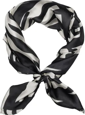 Produktbild von styleBREAKER Damen Halstuch mit Zebra Muster & Streifen | quadratisches Nickituch 70x70 cm | weiches Satin Tuch für Frühling & Sommer | vielseitiges Bandana & Kopftuch