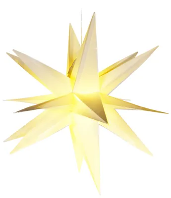 LED-Stern mit Timer, Weihnachtsstern, 46 cm, Kunststoff, warmweiß