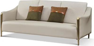 Produktbild von Ledersofa Textil Stoff 3 Sitzer Couch Design Sitz Polster Garnitur Dreisitzer