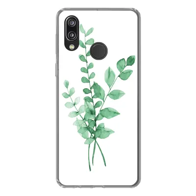 Produktbild von MuchoWow® Handyhülle Schutzhülle Hülle für Huawei P20 Lite (2020) Aquarelle - Blätter - Pflanzen Silikon Softcase Handy Hülle - Kartenhalter