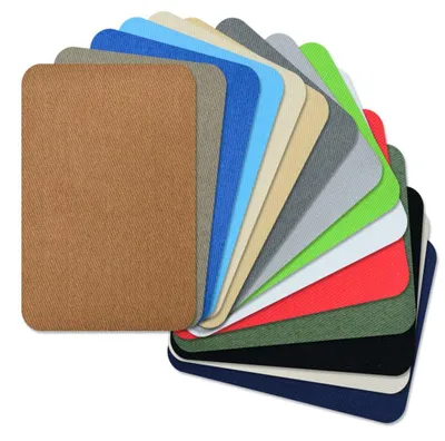 Aufbügel-Patches, 15 Stück, Baumwolle, 7,5x10,5 cm, 15 Farben
