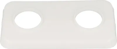 Produktbild von STEDO Doppel-Scharnierrosette Rohrabstand 50 mm, Loch 22 mm - weiß
