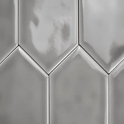 Produktbild von Fliese Picket Grau Grau Glänzend | 5x25 cm | 0.81 m²/s