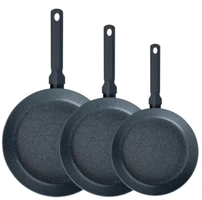 3-tlg. Pfannenset 20/24/28 cm, Aluminium, Antihaftbeschichtung