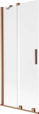 Produktbild von Mexen Velar Duschwand 2-flügelig verschiebbar 80 x 150 cm, matt, gebürstetes Kupfer - 896-080-000-31-65
