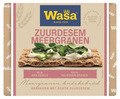 Produktbild von Wasa Zuurdesem Mehrkorn Knäckebrot 210g – Knuspriges, ballaststoffreiches Sauerteigbrot