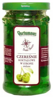Image de Cerises cocktail vertes, 420 g - Vortumnus