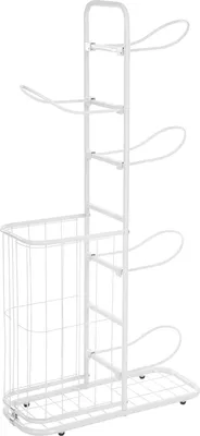 Produktbild von Sportlagerregal, freistehender Organizer, Mehrfachkorb-Design, WEISS