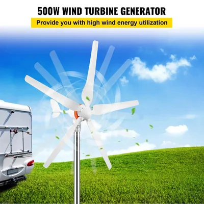 Immagine prodotto di Turbina eolica - Generatore eolico - Turbina eolica - Energia eolica - Turbina eolica - 12V/AC - 5 pale