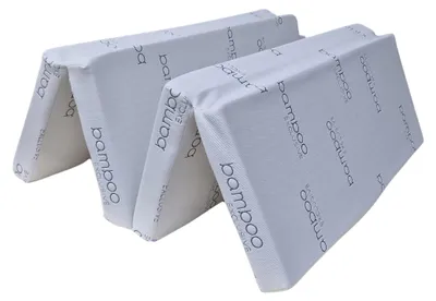 Productafbeelding van Natalia Spzoo opvouwbaar matras 200 x 160 x 8 cm, 4-delig logeermatras met Polyurethanschuim en afneembare wasbare hoes, voor gasten, camping, camper, caravan