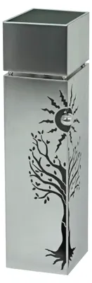 Produktbild von Pflanzsäule LINZ Silber Edelstahl | Pflanzkübel hoch Blumenkübel Pflanzkasten